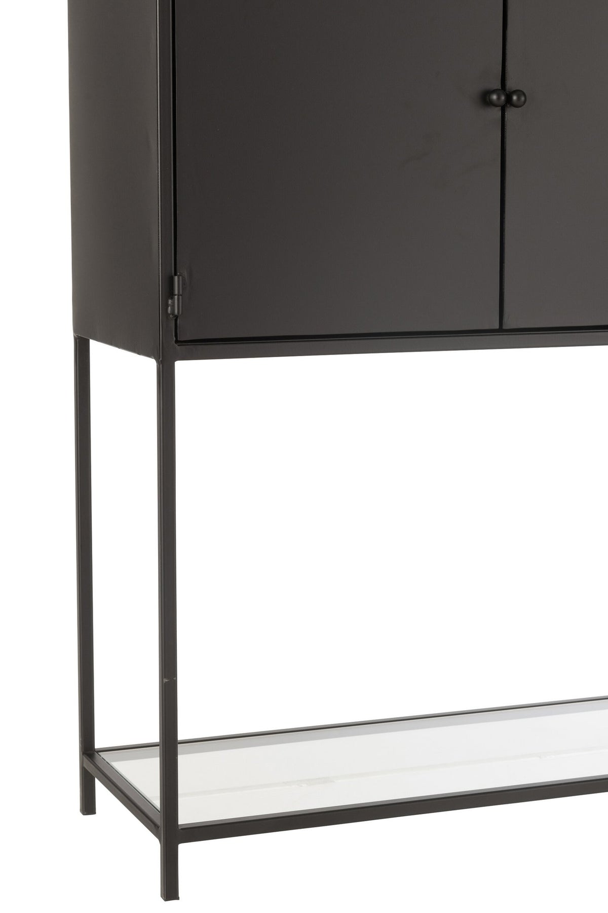 J-Line rek - metaal/glas - zwart