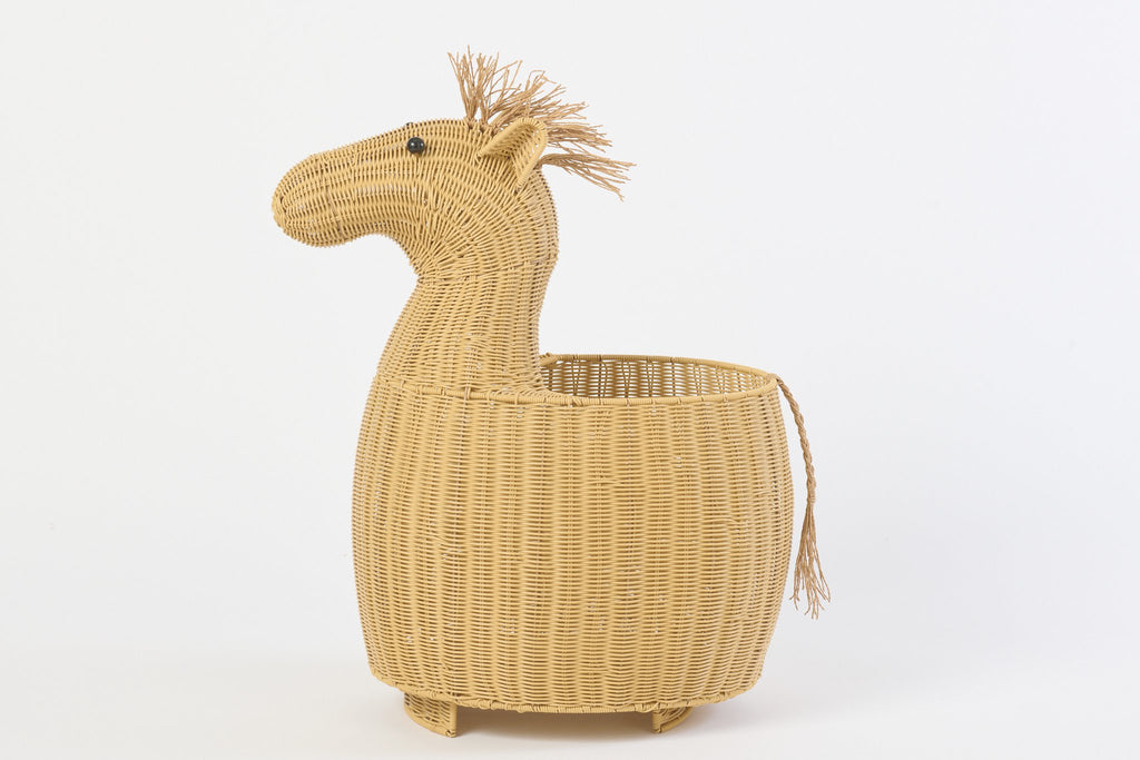 J-Line mand Paard - kunststof - naturel