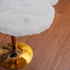 Tulpentafel in witte onyx