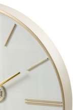 J-Line Wandklok - ijzer - wit/goud - small
