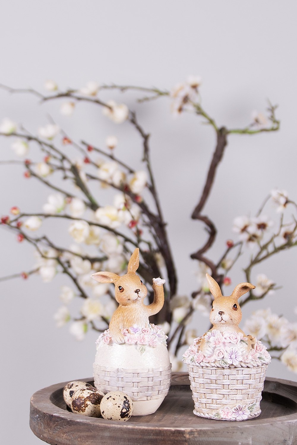 Beeld Konijn 13 cm Beige Bruin Polyresin