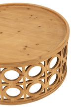 J-Line Salontafel Gekerfd Sparhout/Mdf Naturel