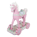 Decoratie Beeld Paard 35x16x38 cm Roze Kunststof