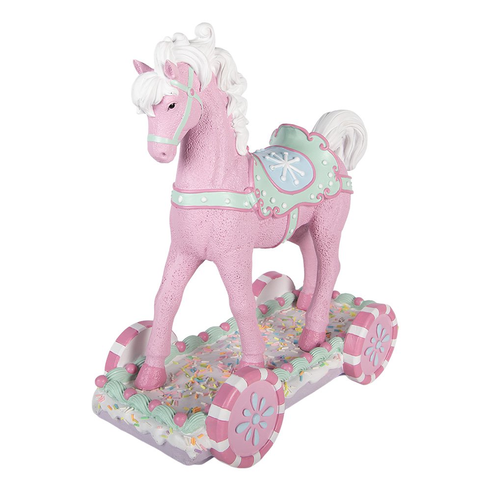 Decoratie Beeld Paard 35x16x38 cm Roze Kunststof