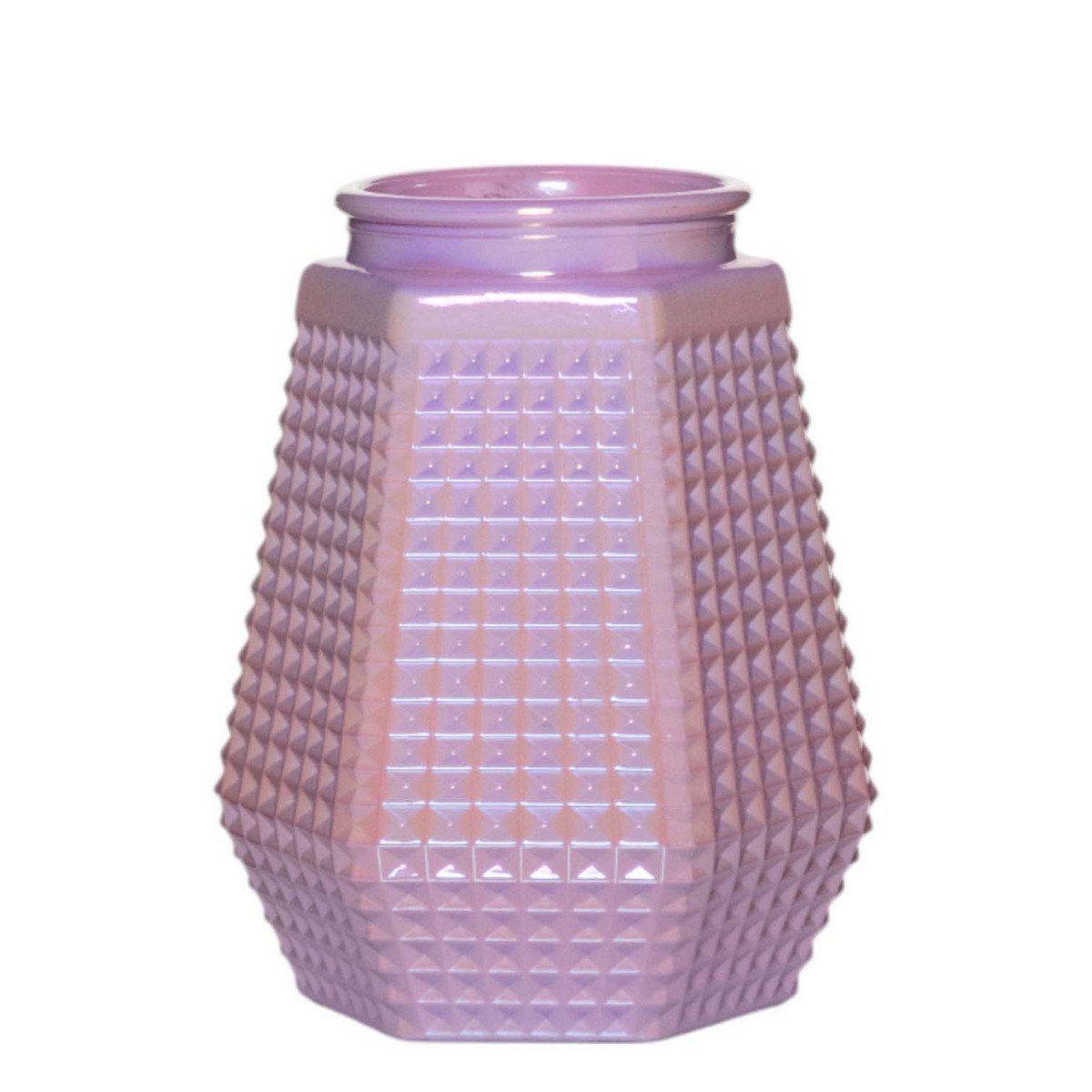 Vase Hexa Soft Pink H18 D13