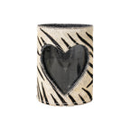 *windlicht koe hart zebra 15cm*