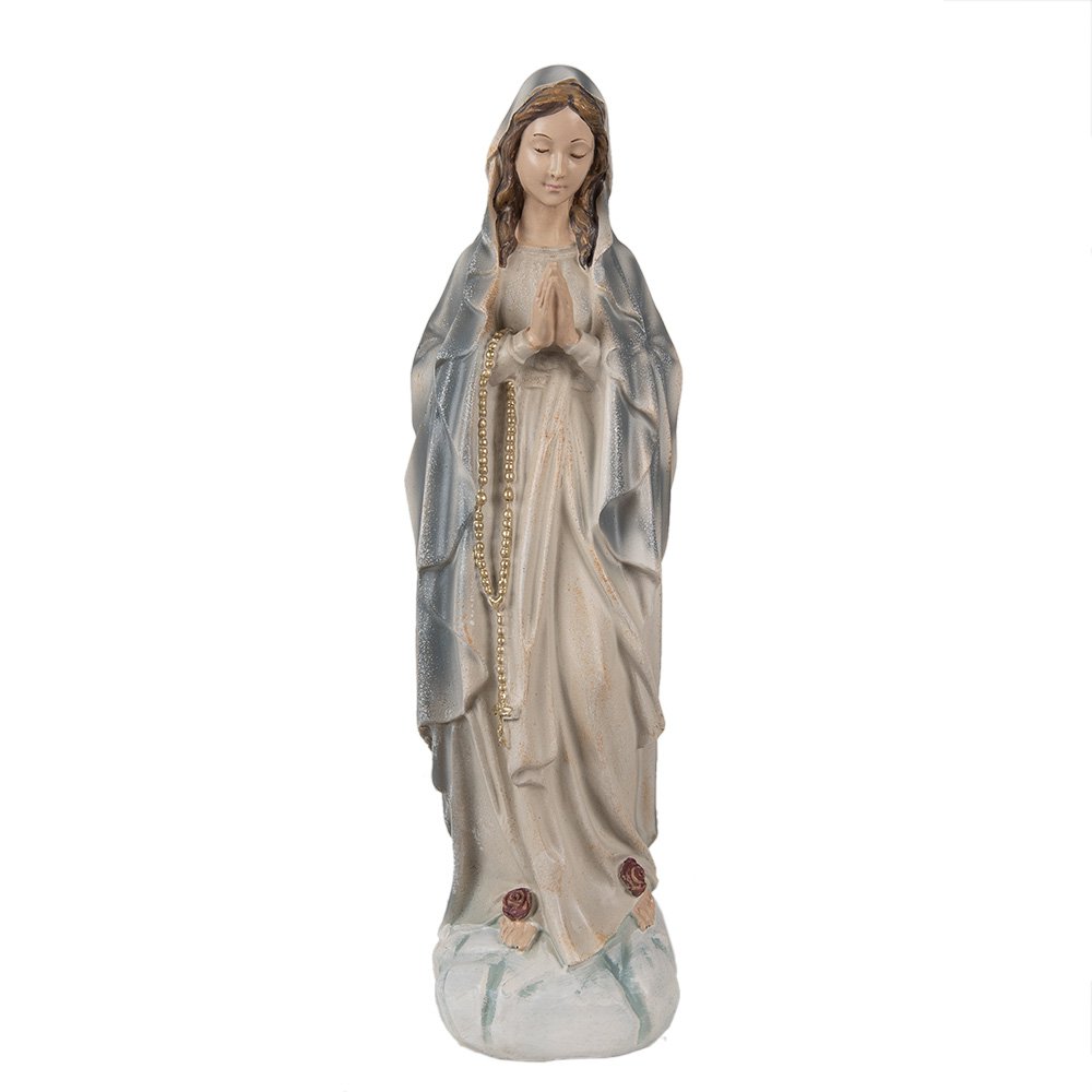 Beeld Maria 35 cm Grijs Polyresin