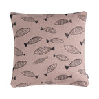 Fishes kussen Taupe zwart 45x45cm