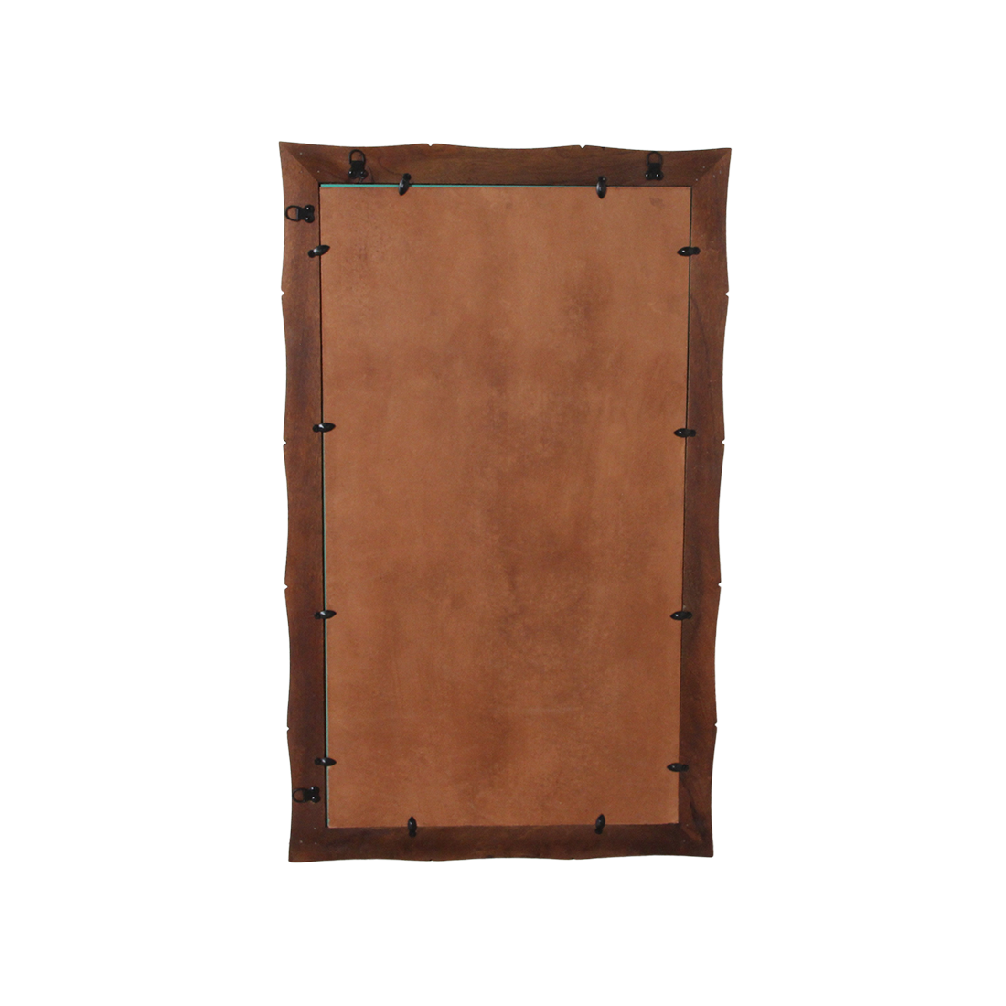 Faux bamboe spiegel bruin