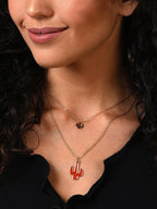 Hanger ketting | Vergulde gelaagde legering lengte | Goud