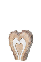 J-Line Hart - mangohout - naturel/wit - S
