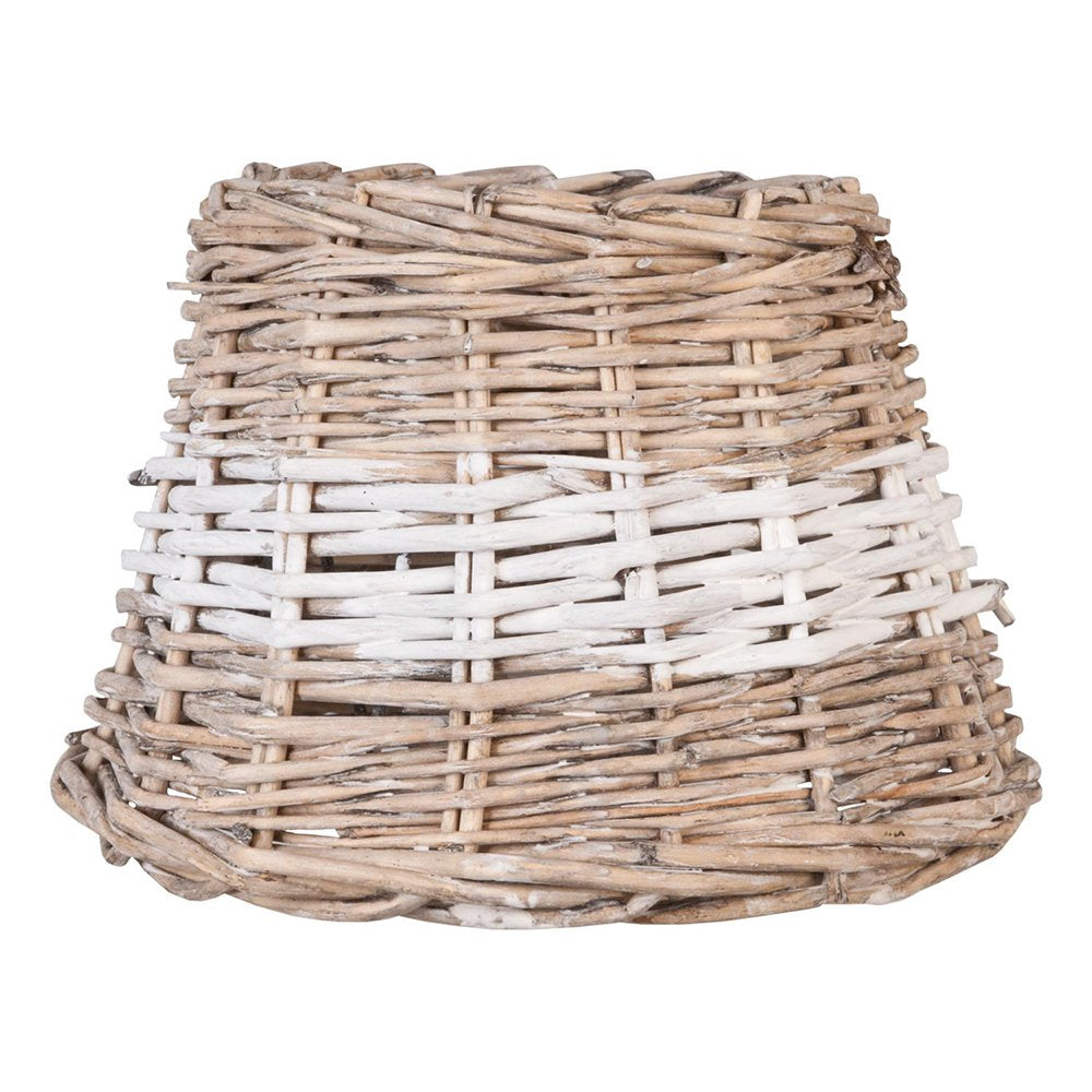 Lampenkap Ø 23x17 cm Beige Rotan Streep Rieten Lampenkap