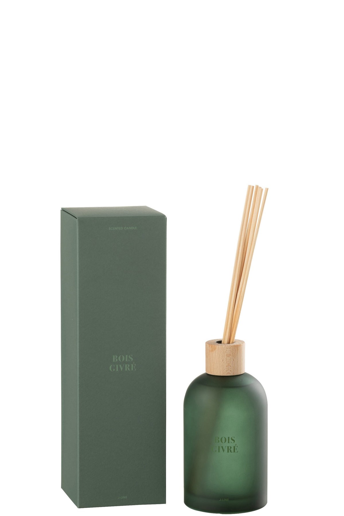 J-Line geurstokjes Accords Essentiels - Bois Givré - groen - 250 ml