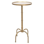 Bijzettafel Ø 40x81 cm Goudkleurig Metaal