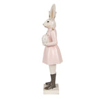Beeld Konijn 23 cm Beige Roze Polyresin Paasdecoratie
