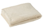 J-Line deken Snuggle - polyester - ecru