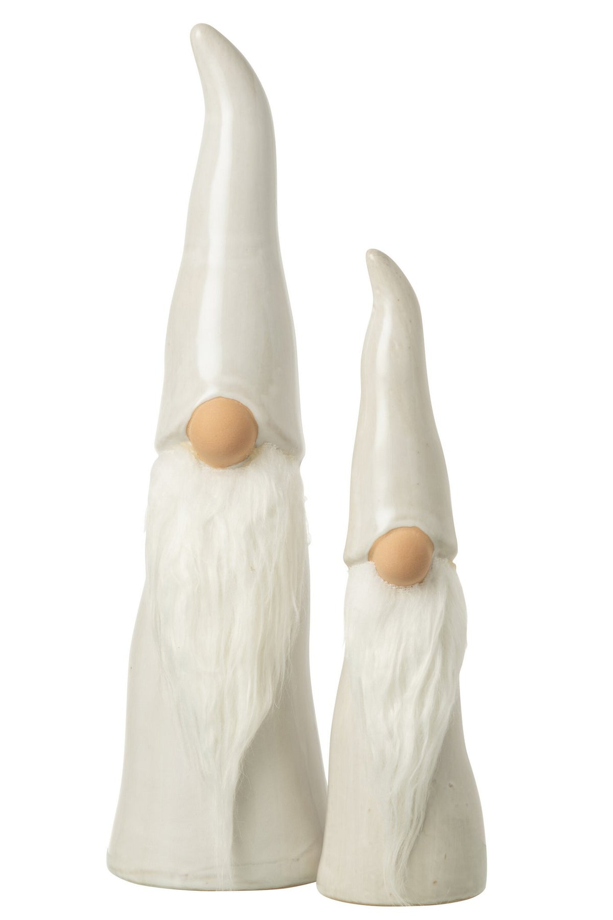 J-Line figuur Kabouter Hoed - porselein - grijs - L
