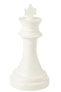J-Line decoratie Schaakstuk Koning - polyresin - wit