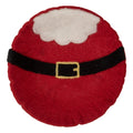 Decoratie schaal Ø 18x4 cm Rood Vilt Kerstman