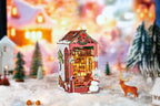 Robotime, DIY Book Nook Boekensteun Christmas Indoor Scene, TGC07, 21,8x13,6x24,7 cm