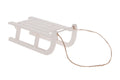 Houten slee 5st 10x4x3cm wit