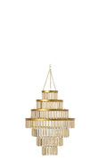 J-Line Moderne kroonluchterlampenkap - acryl - goud - small