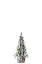 J-Line Kerstboom A+Led Kunststof Sneeuw Groen Small