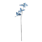 Decoratie Tak Vlinder 10x10x65 cm Blauw Textiel