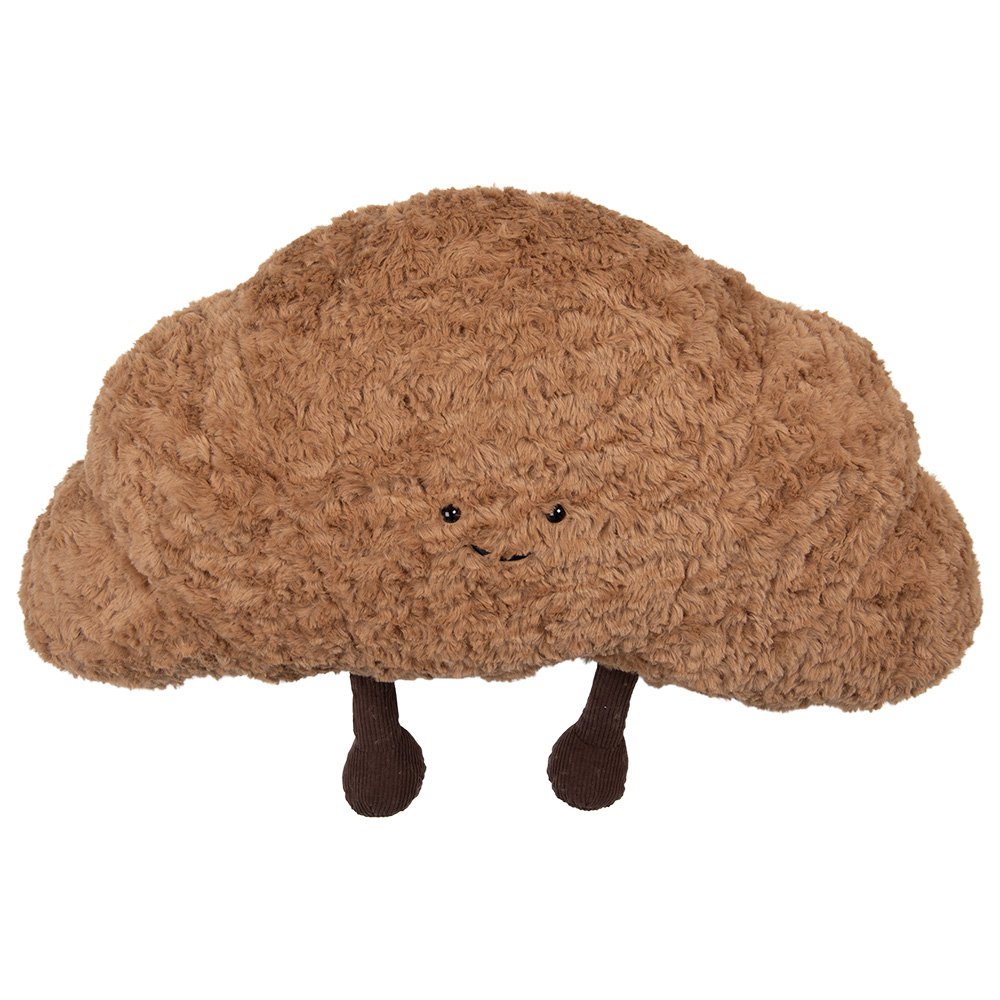 Sierkussen Croissant 63x34x17 cm Bruin Polyester