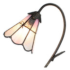 Tiffany Tafellamp 48 cm Bruin Roze polyresin Tiffany Bureaulamp