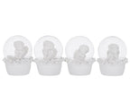 J-Line decoratie Boom - warm witte - ijzer - wit - S - LED