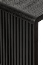 J-Line Bijzettafel met latten - gerecycled hout - zwart