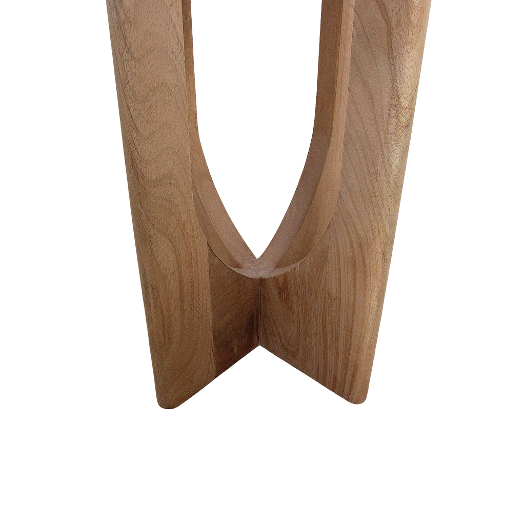 Kuching bijzettafel marmer wit - 30x30x50 cm