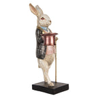 Decoratie Beeld Konijn 33 cm Beige Grijs Kunststof