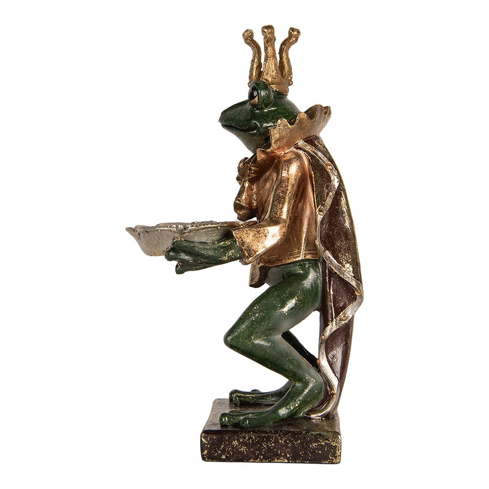 Decoratie Beeld Kikker 16x15x28 cm Groen Kunststof