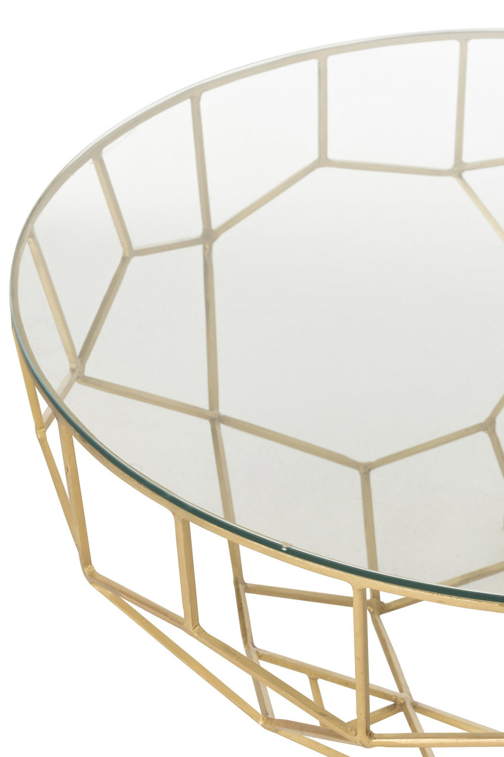 J-Line Tafel Moza Metaal/Glas Goud