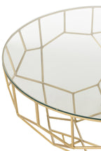 J-Line Tafel Moza Metaal/Glas Goud