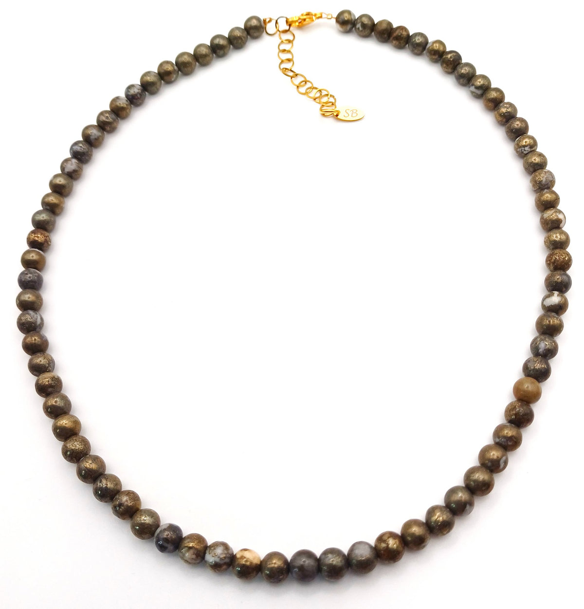 Pyriet edelsteen ketting