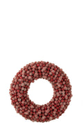 J-Line Krans Rond Bessen Plastiek Rood Small