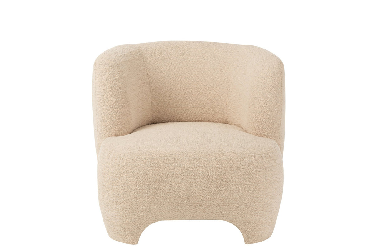 J-Line Zetel 1-Zit Gebreid Tex/Ht Wit