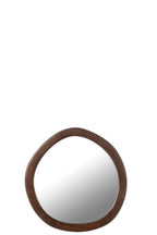 J -Line Spiegel Whisp - Houtglas- Bruin - Small - Ø 40 cm