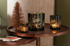 J-Line decoratie Kerstboom Glitter - hout - bruin - medium