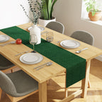 Eettafelloper – Gewatteerd fluweel, machinewasbaar – 32x150 cm