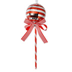 Kersthanger Lolly Ø 9x25 cm Rood Kunststof