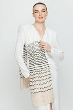 Cybele Shawl Ecru-Beige-Black