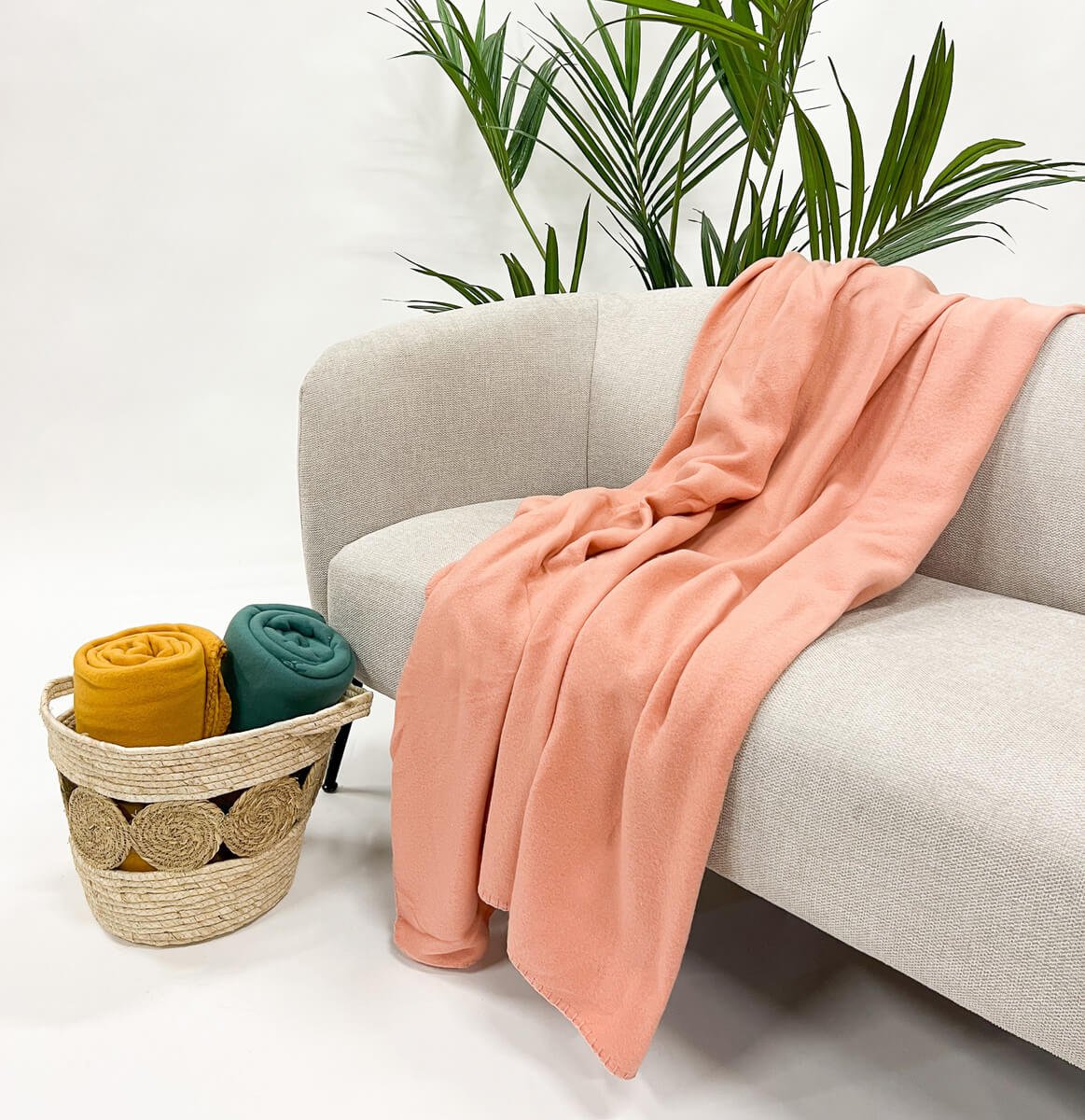 Dutch Decor Pablo - Plaid 150x200 cm - Muted Clay - roze - 100% polyester