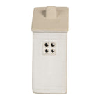 Decoratie Huis met LED 8x5x12 cm Beige Keramiek