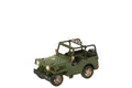 J-Line decoratie 4x4 Antiek - metaal - kaki groen