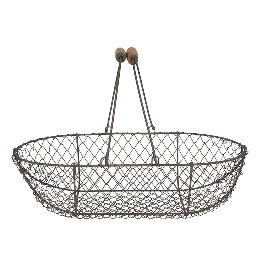 Opbergmand Set van 3 38x22x10 cm Bruin IJzer Mand