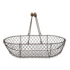 Opbergmand Set van 3 38x22x10 cm Bruin IJzer Mand